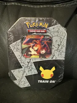 Pokemon TCG Celebrations Lances Charizard V Tin Factory Sealed 25th Anniversary - Image 3