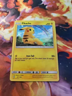 Pokemon - Pikachu 28/73 Cracked Ice Holo Shining Legends NM - Image 1