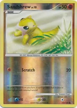 1x Sandshrew - 124/147 - Common - Reverse Holo Lightly Played Pokemon Platinum S - Image 1