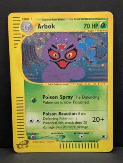 Arbok 003/165 Expedition Base Set Holo Ultra Rare Pokemon TCG e-reader LP+ - Image 1