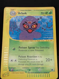Arbok 003/165 Expedition Base Set Holo Ultra Rare Pokemon TCG e-reader LP+ - Image 3