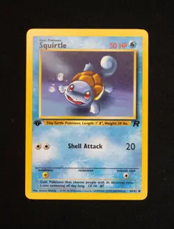 Pokemon TEAM ROCKET : Squirtle 1st Edition 68/82 PACK FRESH NM - Image 1