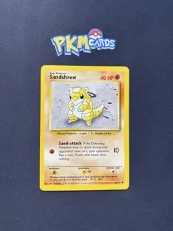 Pokemon TCG Sandshrew Base Set 62/102 Regular (4th Print) LP. - Image 1