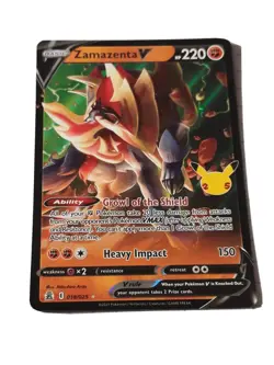 Pokemon TCG Zamazenta V 25th Anniversary Celebrations 018/025 Holo Ultra Rare - Image 1
