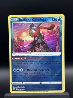 Pokemon TCG Radiant Greninja SWSH Astral Radiance 046/189 Radiant Holo Rare - Image 1