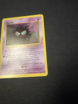 NM - Shadowless Base Set Gastly 50/102 WOTC Vintage Pokemon TCG - Image 3