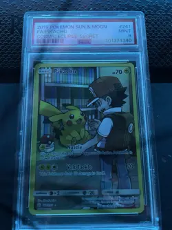 2019 Pokemon Sun & Moon Fa/pickachu Cosmic Eclipse-Secret Psa Mint 9 Graded - Image 1