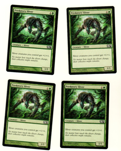 Set Of 4 Predatory Sliver M14 Magic the Gathering Card Playset - Image 3