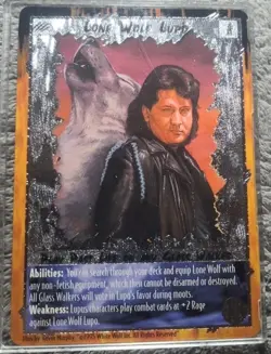 Rage! CCG card Lone Wolf Lupo Foil Extremely Rare!! 1995 White Wolf - Image 1
