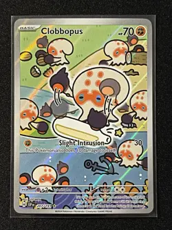 Pokemon TCG Surging Sparks Clobbopus Illustration Rare Holo Card 207/191 - Image 1