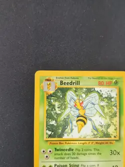 Pokemon Card Rare Beedrill Base Set 17/102 Mod Played TCG Vintage Card - Image 2