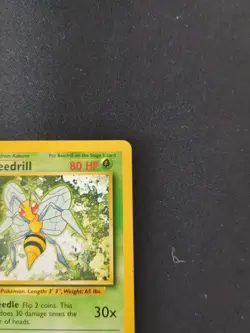 Pokemon Card Rare Beedrill Base Set 17/102 Mod Played TCG Vintage Card - Image 3