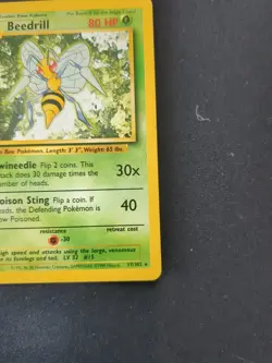 Pokemon Card Rare Beedrill Base Set 17/102 Mod Played TCG Vintage Card - Image 4