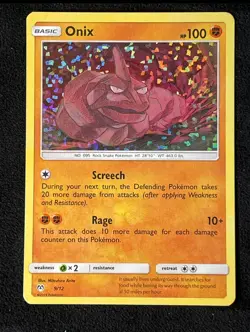 Onix 2019 Holo McDonald’s 9/12 Pokemon card LP - Image 1