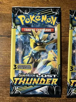 Pokemon TCG Lost Thunder 3 Card Booster Packs Sealed Lot Of 3 - Image 2