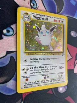Pokemon TCG Wigglytuff 19/130 Holo Rare Base Set 2 Vintage Card - MP - Image 2