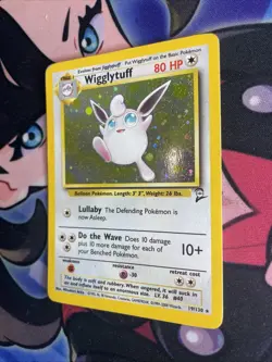 Pokemon TCG Wigglytuff 19/130 Holo Rare Base Set 2 Vintage Card - MP - Image 3