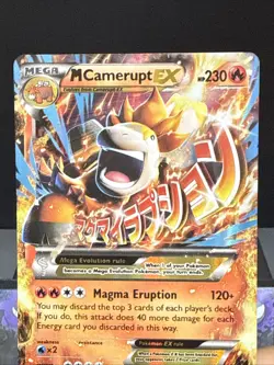 Pokemon Card M Camerupt EX XY198 Half Art Rare XY Black Star Promo STANDARD SIZE - Image 2