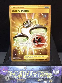Pokemon Card V Guard Energy 215/195 Silver Tempest Hyper Rare Full Art Near Mint - Image 1