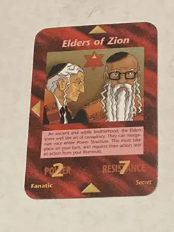 Elders of Zion Card Limited INWO Illuminati New World Order Game Nsc1 - Image 1