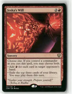 magic the gathering Jeska's Will Commander Legends Rare #187/361 - Image 1