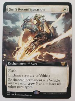 1x Swift Reconfiguration Extended Art Kamigawa: Neon Dynasty MTG NM - Image 1
