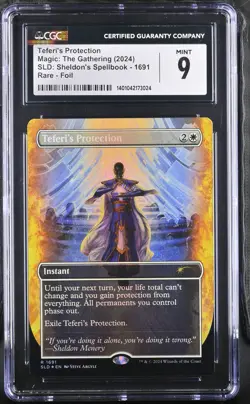 TEFERI'S PROTECTION Secret Lair Foil Sheldon's Spellbook CGC 9 MTG [Nostalgium] - Image 1