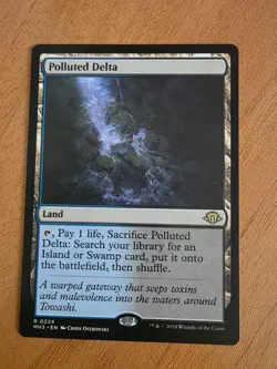 MTG Polluted Delta Magic the Gathering Modern Horizons 3 Rare Fetch Land NM 224 - Image 1