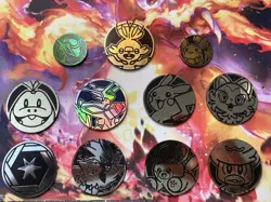 Lot of 11x Official Pokemon TCG Coins Jumbo & Small Size - Image 1