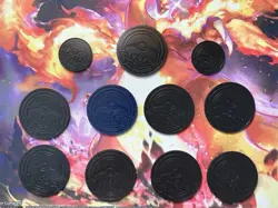 Lot of 11x Official Pokemon TCG Coins Jumbo & Small Size - Image 2
