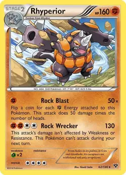 Rhyperior - 62/146 - XY Base Set (2014) - Pokemon TCG - LP - Holo Rare - Image 1