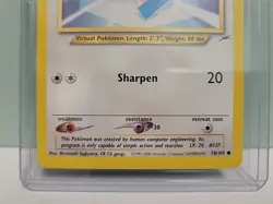 Pokemon TCG Porygon 78/105 Neo Destiny Unlimited MINT - Image 2