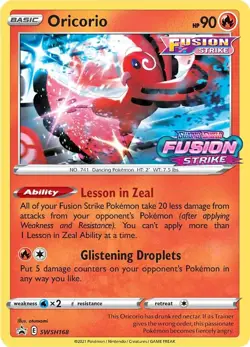 Oricorio SWSH168 Fusion Strike Promo Pokemon Card NM - Image 1