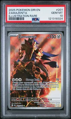 Zamazenta #201 2025 Pokemon Dri En-Destined Rivals PSA 10 IR b - Image 1