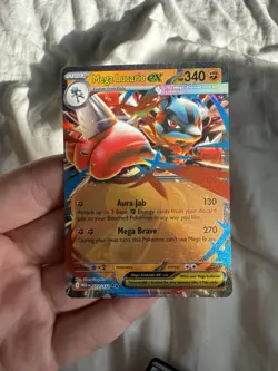 Pokemon Mega Evolution Mega Lucario ex 077/132 English MEG NM Pack Fresh - Image 1