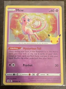 Pokemon Mew 011/025 25th Anniversary Celebrations Holo - Image 1