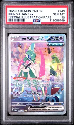 Iron Valiant Ex #249 2023 Pokemon Par En-Paradox Rift PSA 10 SIR - Image 1