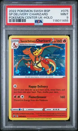 Sp.Delivery Charizard #075 2022 Pokemon Swsh Black Star Promo PSA 9 a - Image 1