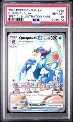 Quaquaval Ex #260 2023 Pokemon Pal En-Paldea Evolved PSA 10 SIR - Image 1