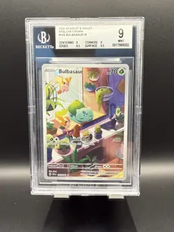 Bulbasaur IR #143 2024 Pokemon Scarlet and Violet Stellar Crown BGS 9.0 - Image 1
