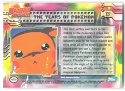 1998 Pokemon The First Movie #37 The Tears of Pokemon Blue Label - Image 2