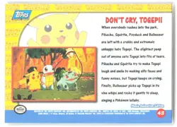 1998 Pokemon The First Movie #43 Don't Cry, Togepi! Blue Label - Image 2