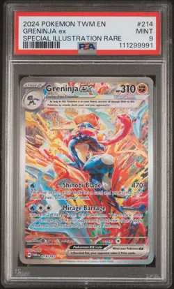 Greninja Ex #214 2024 Pokemon Twm En-Twilight Masquerade PSA 9 SIR - Image 1