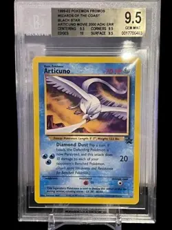 Articuno #22 1999-02 Pokemon Wizards of the Coast Black Star Promos BGS 9.5 - Image 1