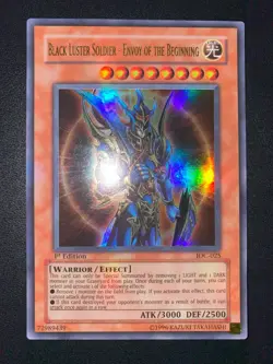 YU-GI-OH! BLACK LUSTER SOLDIER ULTRA RARE IOC-025 1ST EDITION ENGLISH EX/NM - Image 1