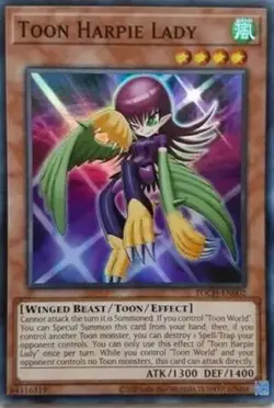 Toon Harpy Lady TOCH-EN002 Unlimited Super Rare Near Mint Yu-Gi-Oh! DNA GAMES - Image 1