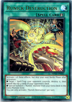 Runick Destruction - MP23-EN243 - Ultra Rare - 1st Edition Yugioh - Image 1