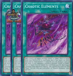 Yugioh! 3x Chaotic Elements ALIN-EN067 Common 1st Ed NM - Image 1