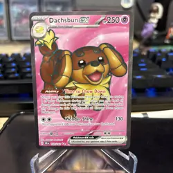 Pokemon TCG Stellar Crown: Dachsbun EX Ultra Rare Card 160/142 - Image 1