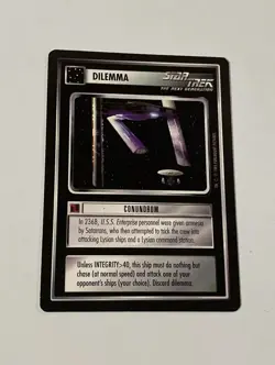 Star Trek CCG Dilemma Conundrum Black Boarder Card - Image 1